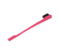 QUXVUIS Cepillo para cejas Púrpura oscuro Doble extremo Spoolie Delineador de ojos ABS Nylon Caras Polvo Ahorro de espacio Herramienta maquillaje sombra ojos, Rosado