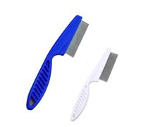 QUXVUIS Cepillo para perros, peine para pulgas, removedor de pelo, mano de obra fina acero inoxidable, tamaño compacto, suministros exquisitos para mascotas, juego aseo
