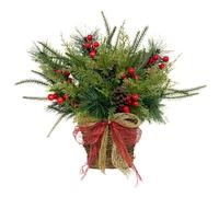 QUXVUIS Cesta Decorativa navideña Resistente a la Intemperie para Flores, Ideal para una Hermosa decoración navideña Que realza la Belleza Durante Toda Temporada Festiva.