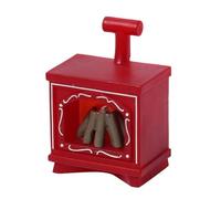 QUXVUIS Chimenea de casa de muñecas con luz LED Brillante, en Miniatura con un Acogedor Efecto Llama, ático y Comedor, Muebles en Miniatura para casa muñecas,