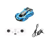 QUXVUIS Coche teledirigido Ligero para Escalar Paredes, Cuerpo Ligero, Evita caídas de Las Paredes, ABS, Control Remoto, Escalada en Pared, Coche acrobático hacia atrás, Azul