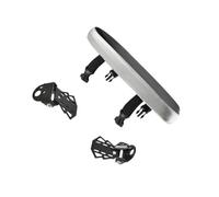 QUXVUIS Cojín para Asiento Trasero de Bicicleta de 17 Pulgadas Que Ofrece soluciones prácticas y cómodas con Almohadillas Suaves para Andar en Bicicleta. Incluye Pedales, Negro Plata, Longitud 30cm