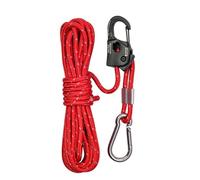 QUXVUIS Colgador de Cuerda de Viento para Carpa de Resistencia con regulador autoblocante Suelto, Ajustable y liviano con trinquete de polea Duradero Colgador, Rojo, Longitud 400cm