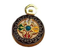 QUXVUIS Colgante artístico de oración tibetana Colgante de caja Gawu bellamente elaborado Esencial para rituales espirituales Práctico y hermoso. El de mortero vintage hecho a