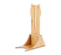 QUXVUIS Comedero y Bebedero para Gatos con Marco de para Madera, Resistente y Ajustable en Altura. Ideal para Gatos y Perros pequeños. Comedero de pie para Perros y