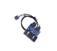 QUXVUIS Conector Divisor USB Innovador con componentes USB de 9 Pines, Opciones de extensión de conexión confiables, concentrador Divisor de 1 a 2, Cable y, Negro, Cable de 1 a 4