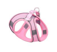 QUXVUIS Conjunto de correa para el pecho para mascotas, chaleco reflectante para caminar con bolsillos, ropa de entrenamiento para correr, arnés, regalos Halter, Rosado