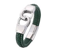 QUXVUIS Conjunto de pulseras para parejas memorables, conectar corazones para siempre, trenzada, pulseras para hombres, brazaletes para mujeres, verde