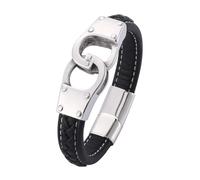 QUXVUIS Conjunto de pulseras para parejas memorables, conectar corazones para siempre, trenzada, pulseras para hombres, brazaletes para mujeres, negro