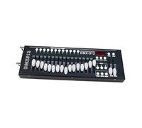 QUXVUIS Controlador de iluminación para DJ con consola de 16 canales para gestionar de forma eficiente luces de cabeza móvil y estroboscópicas. Consola mezcladora de