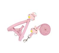 QUXVUIS Correas Arnés Correas de remolque Perro Ajustable Animal Cuerda Lleva Lindo Interesante Pecho Correa Conjunto Corgi Teddy Cable, Rosa, S