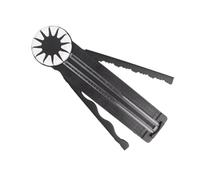 QUXVUIS Cortador de Papel eficiente y Suave con Doce Cabezales de Cuchillas y Reglas Plegables, Papel de Corte con patrón de Encaje ABS 12 en, Negro