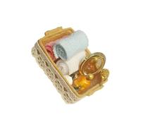 QUXVUIS Cubo de casa de muñecas Cubos en Miniatura Casa muñecas Decoración la Accesorio baño Inodoro a Escala 112 Muebles Familiares Accesorios para la Juegos Gatos Bañera Techo