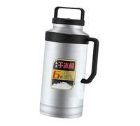 QUXVUIS Cubo de hielo seco de gran capacidad con alivio automático presión que garantiza un manejo seguro durante eventos catering. Cubo hielo seco en maceta comestible, Plata, 6L