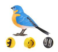 QUXVUIS de Juguete de simulación pájaro Cantor. Juguete Interactivo Realista para niños. Imita los Movimientos Naturales un pájaro Real. Canta y gorjea maravillosamente. , Azulejo , 13.5 x 9 cm