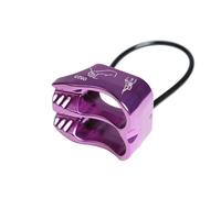 QUXVUIS Dispositivo de rápel para Escalada en Roca, Equipo de Seguridad ATC para montañismo, Apto para Cuerdas 8 a 12 mm, Color Morado.