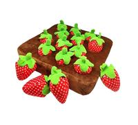 QUXVUIS El Creativo Juguete de Fresa para Perros enriquece la interacción con Las Mascotas con Telas cómodas y Formas Divertidas. Ideas para sacarlo del jardín.