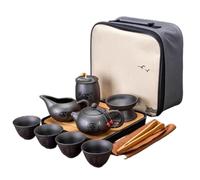 QUXVUIS Elegante juego de tetera portátil de arcilla morada para amantes del té On Go Original Mineral Sand Container tiene un cuerpo elegante, Hongyun Touto