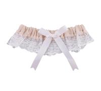 QUXVUIS Elegante liga de boda con un hermoso anillo de muslo flor encaje, ideal para despedidas soltera, fiestas elegantes, liga arpillera yute, material para disfraces novia, encaje