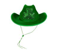 QUXVUIS Elegante sombrero de vaquero occidental, cómodo de llevar, elegante correa ajustable para la barbilla, regalo para celebraciones y festividades, regalo estético de
