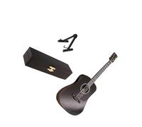 QUXVUIS Encantadora maqueta de Guitarra de para Madera Artesanal a Escala 1/6 con Atril. Divertida Miniatura para casa de muñecas, ecológica y Duradera, Estilo C