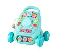 QUXVUIS Engranajes Laberintos de cuentas divertidos Juguete musical para caminar Fomentar actividades educativas Los niños aprenden a caminar Botones de reconocimiento, verde, 17.5 x 18 x 21 cm