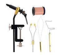 QUXVUIS Enhebrador de Bobina de Disco, Accesorio de Pesca con Mosca, Dispositivo de Atado de Moscas de Primera Calidad Que Mejora Las Habilidades de Pesca para Todos los, Rosa Claro