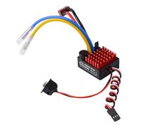 QUXVUIS ESC RC de alto rendimiento a prueba de polvo La mejor opción en controlador velocidad electrónico para autos RC 1/10 El ESC SCX10 cepillado presenta detección automática del acelerador y