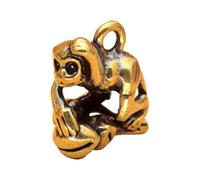 QUXVUIS Estatuilla llavero Vintage animales del zodiaco chino adornos colgantes antiguos colgantes soporte de coche colgante figuritas artesanales