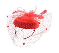 QUXVUIS Este tocado para mujer es llamativo gracias a sus elegantes combinaciones florales de malla que celebran el amor y la alegría. Tocado para boda, fiesta, boda, novia,