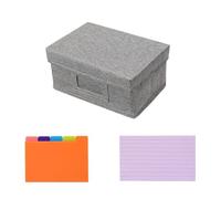 QUXVUIS Estuche Organizador de Tarjetas con divisores Ajustables para Guardar Tarjetas de Memoria, Notas y de índice de 3x5 con organización eficiente, Caja