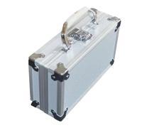 QUXVUIS Estuche Organizador portátil de aleación de Aluminio para fichas con Compartimentos divididos. Caja Almacenamiento aleación Aluminio para fichas numéricas. Estuche para Transportar