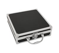 QUXVUIS Estuche rígido para micrófono, portátil, con interior de espuma, práctico estuche para llevar el micrófono, con estilo, para y transportar, Negro, METRO