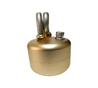 QUXVUIS Estufa ligera para cocinar al aire libre, horno portátil, quemador para cocinar, quemar té, barbacoa, campistas, mini quemador de de metal portátil y ligero, Oro, 4.2 x 7.3 x 5.4 cm