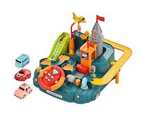 QUXVUIS Explorando Conceptos educativos con un Juguete de vías de Tren, Regalo para niños, fomentando la Creatividad a través del Juego Interactivo, Juego Educativo para el Cerebro, Coche mecánico