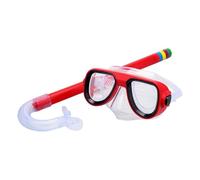 QUXVUIS Gafas de Snorkel para niños Que ofrecen una Experiencia de visión submarina Mejorada de Forma lúdica y Segura. Set de Snorkel para niños de 3 a 7 años. para Máscara, Rojo, 35x15x6cm