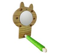 QUXVUIS Guacamayos, periquitos, pinzones, Perchas de para Madera Que ofrecen Entretenimiento sin Fin a través del Atractivo Juego de Espejos, Espejos para pájaros, Perchas,