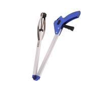 QUXVUIS Herramienta de recogida de basura, colector mano extensible, pinza plegable larga aluminio, Clip punto escénico para el baño del hogar