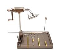 QUXVUIS Herramientas para Principiantes, mordazas para Atar Moscas, Herramienta de Tornillo de Banco, rotación de 360 Grados, Bobina de Cabeza de Acero, Equipo para Moscas de