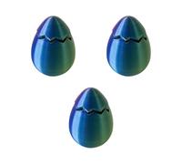 QUXVUIS Huevos Sorpresa Impresos en 3D Que contienen Dulces y Joyas, Regalos Sorpresa de Pascua, Regalos Impresos en 3D y Mascota de Escritorio de Oficina, Azul y Verde, 5.2 * 5.2 * 6.8 cm