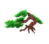 QUXVUIS Increíble Adorno para Acuario con Pino Artificial y Plantas subacuáticas Que aporta alegría y diversión a la Vida acuática. Planta de plástico, árbol Artificial, fácil de Limpiar.