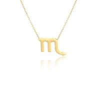 QUXVUIS Ins doce signos del zodiaco constelaciones tema amistad collar Ins joyería cadena cómodo colgante accesorio de moda, oro escorpio