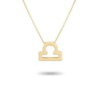 QUXVUIS Ins doce signos del zodiaco constelaciones tema amistad collar Ins joyería cadena cómodo colgante accesorio de moda, libra de oro