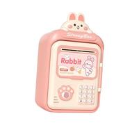 QUXVUIS Intrigantes juguetes de alcancía con función de cajero automático electrónico, regalo para niños que enseña importantes hábitos de ahorro, Rosa, 14.5 x 11.5 x 25 cm