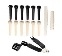 QUXVUIS Juego completo de piezas para guitarra con pinzas para puente, extractor de clavijas y cortaclavijas. Ofrece a los músicos todas las herramientas necesarias en un