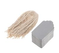 QUXVUIS Juego de 100 etiquetas de papel Kraft para revelar el género, adorables etiquetas para celebraciones baby shower, precio, regalo papel Kraft