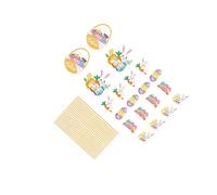 QUXVUIS Juego de 20 insertos para jarrones de Pascua, decoraciones para macetas del Festival Primavera, bonitos regalos creativos, insertos decorativos para macetas.