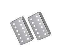 QUXVUIS Juego de cubiertas para pastillas de guitarra, piezas de repuesto, espaciado entre postes, fácil de instalar, estilo cobre, se utiliza para controlar el ruido y es, Plata, 6.98 cm