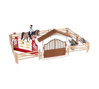 QUXVUIS Juego de establo para Caballos, Regalo de cumpleaños para niños Jinetes, Inspirador para futuros Amantes y Aficionados a los Caballos. Duradero. El Juguete los, Mujer Jinete