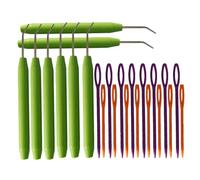 QUXVUIS Juego de ganchos de ganchillo plástico ergonómico profesional reutilizable mango Para madera lavable agujas tejer ganchillo para el hogar, 8 Sätze